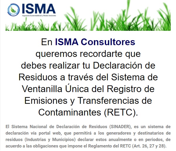 Declaración de Residuos a través del Sistema de Ventanilla Única del Registro de Emisiones y Transfe Declaración de Residuos a través del Sistema de Ventanilla Única del Registro de Emisiones y Transfe